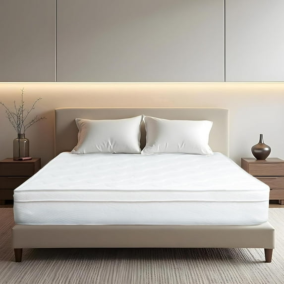 8 Inch Queen Bed Mattress - High Density & Comfort Cold Foam - Bonnell Coil Springs - Medium Firm - Hybrid Queen Mattress