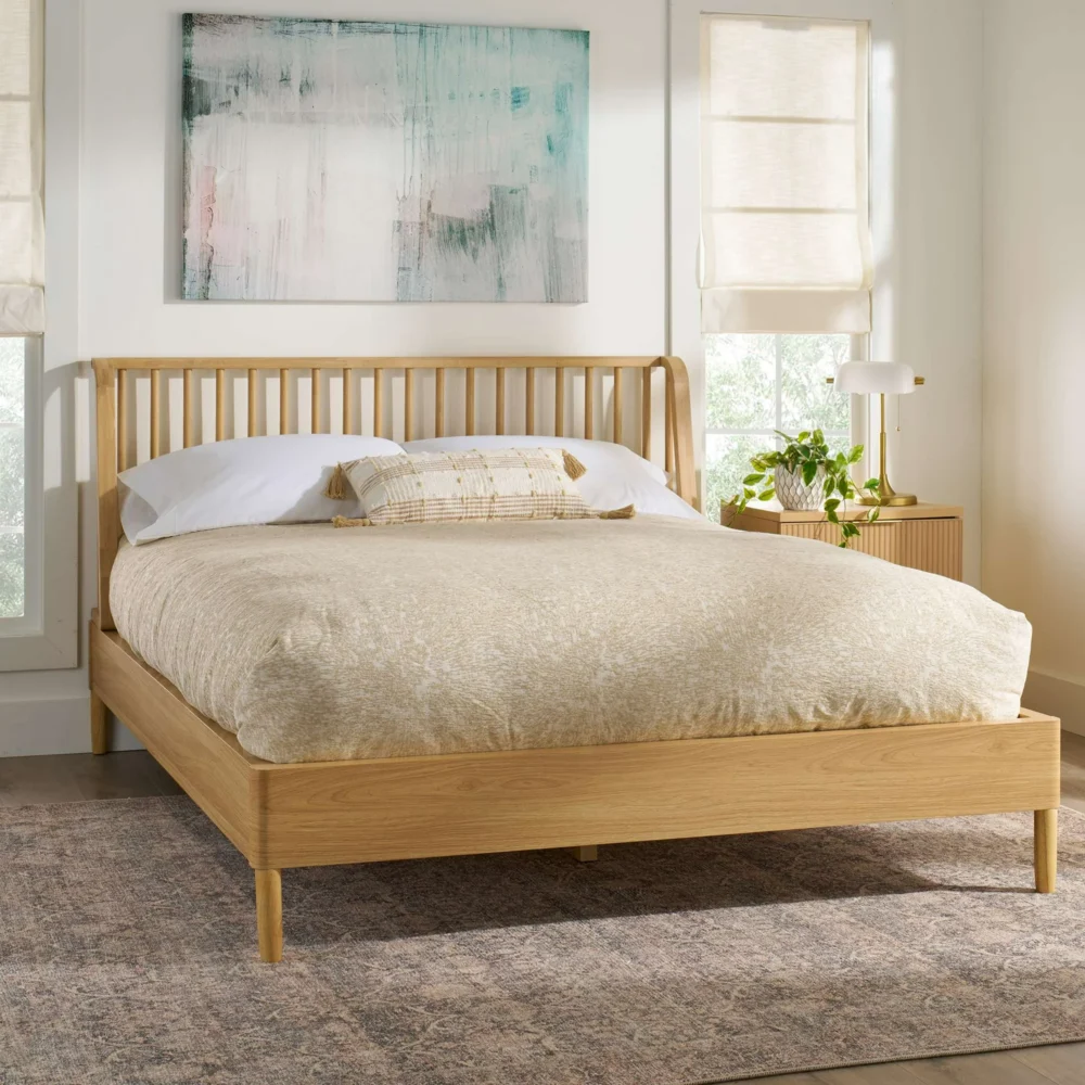 Better Homes & Gardens Lillian Spindle Bed, Queen, Natural Pine Finish - Image 4