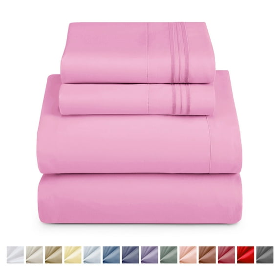 Nestl Full XL Size Sheet Sets, 1800 Series Deep Pocket 4 Piece, Luxury Soft Microfiber Bed Sheet Sets, LINEN