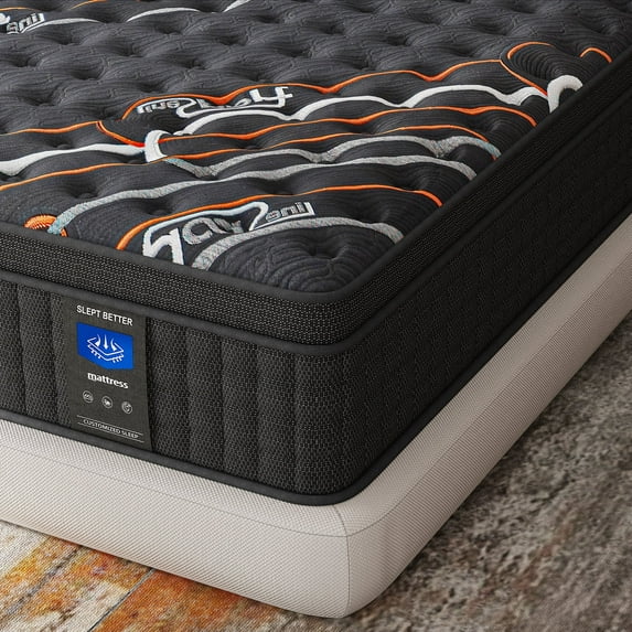 Slept Better 10 inch Twin Size Mattress In Box,Memory Foam & Spring Hybrid Mattress,Medium Firm,Drift Off Quickly, Sleep Deeply
