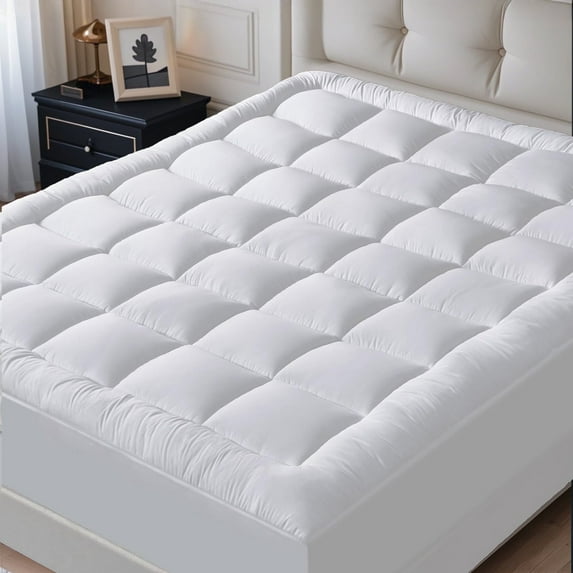 Thinway Twin Mattress Topper, Cooling, Extra Thick, Pressure Relief, 400TC, 8-21" Deep Pocket, Sensitive Skin, 39x75 Inches White